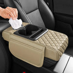 5 in 1 Car Armrest Box Height Pad Multifunctional Center Armrest Box Pad Tissue Box Storage Bag Cup Holder for Most SUV Sedans