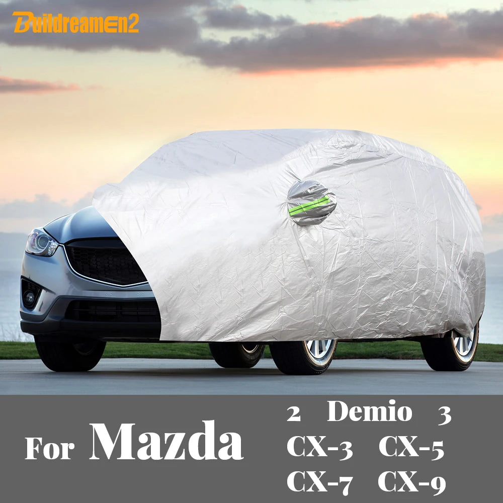 Full Car Cover for Mazda 2 Demio 3 CX-3 CX3 CX-5 CX5 CX-7 CX7 CX-9 CX9 | Outdoor Sun UV Snow Rain Du