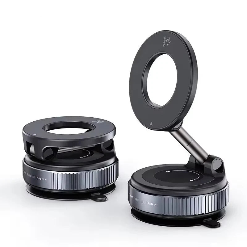 Magnetic Phone Holder Foldable | 360° Adjustable Vacuum Car Mount detail view
