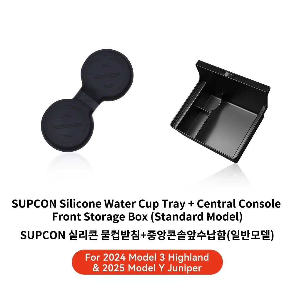 YZ Tesla Model 3 Highland 2024 Model Y Juniper 2025 Storage Box Center Armrest Hidden lifestyle view