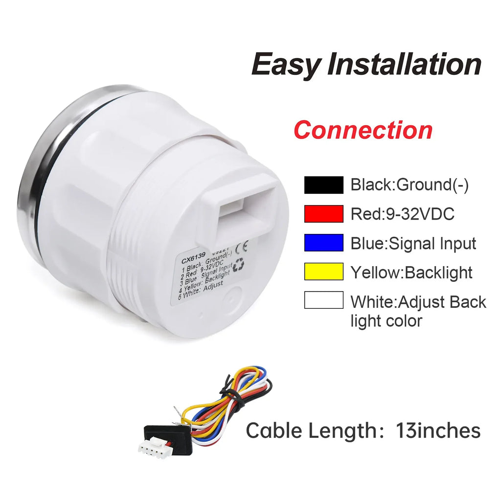 100mm-500mm Car Water Level Gauge Sensor with 7-Color Digital Pointer Indicator | 0-1 lifestyle view