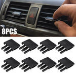 8pcs/set Air Vent Clips Replacement For Toyota For Corolla Car Vehicle Air Conditioning Vent Louvre Adjust Slice Clips Black