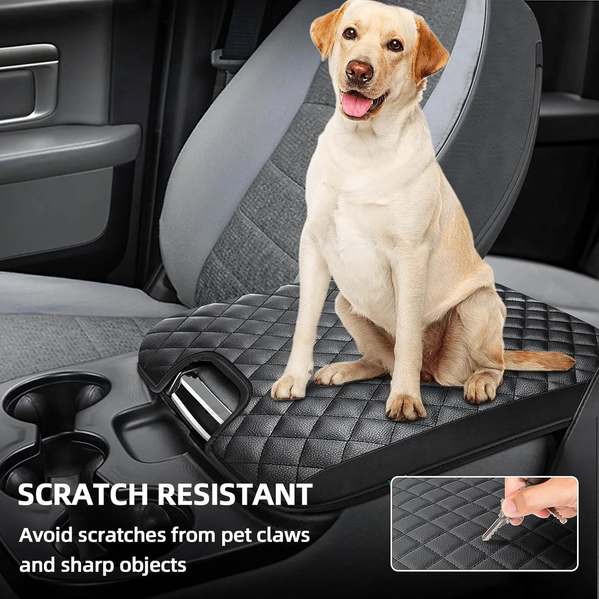 Armrest Cover for 2013-2018 Dodge Ram 1500 & 2013-2023 Ram 2500/3500/1500 Classic Jump close-up view