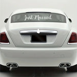 1 Set FunFrenzy Just Married Vinyl Decal Sticker - Matte Finish, Easy to Apply & Remo lifestyle view