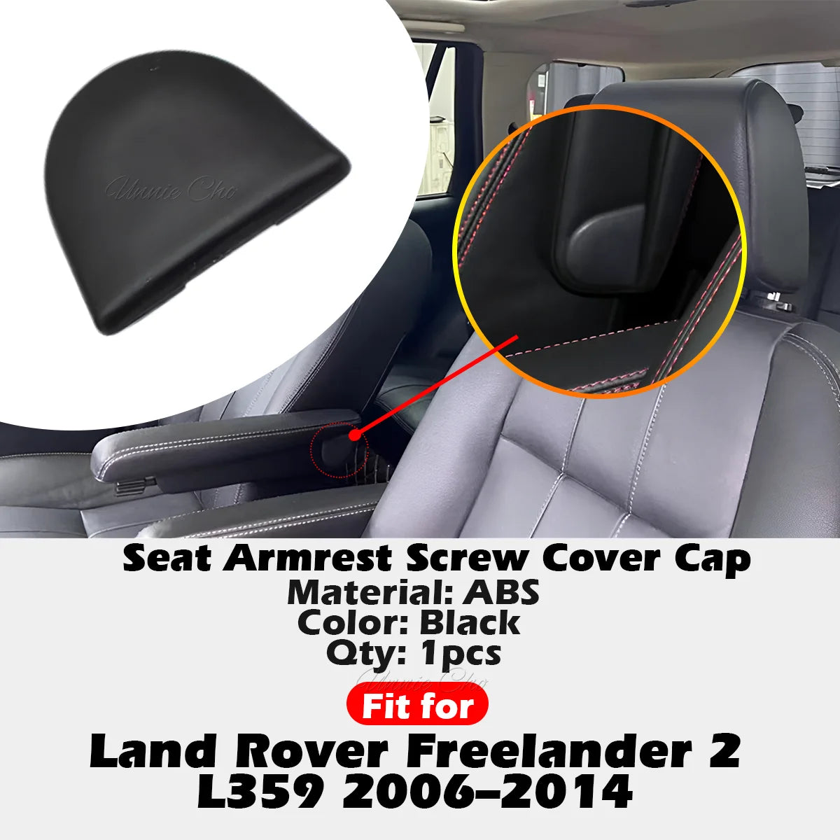 For Freelander 2 Seat Armrest Screw Cap Beige Black LR004573 LR007776 L359 Interior R alternate view