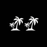 palm tree Decal Waterproof Sticker Car Rearview Mirror Windshield Side Window Sun Visor Ocean Beach Vinyl universal Fit Auto