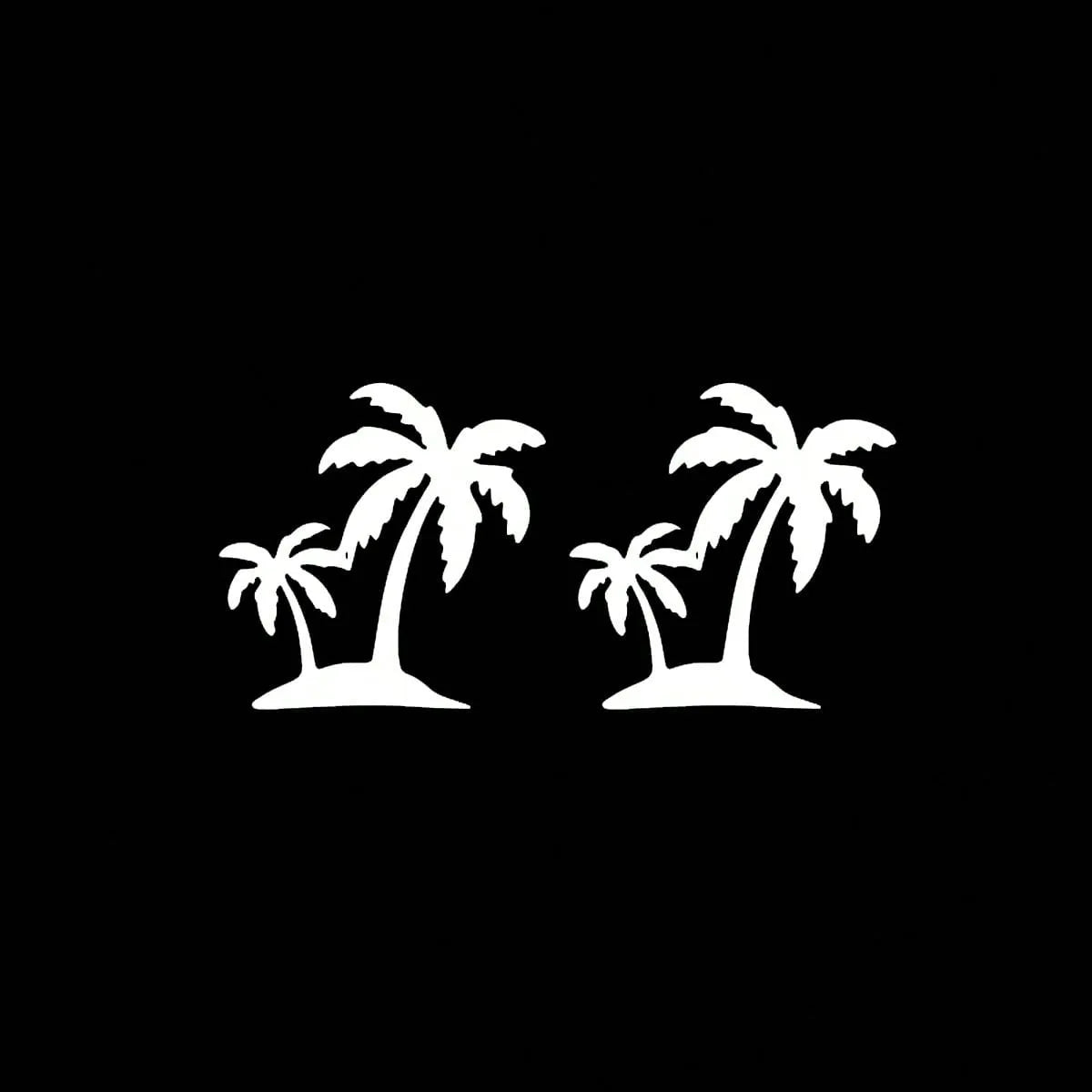 palm tree Decal Waterproof Sticker Car Rearview Mirror Windshield Side Window Sun Visor Ocean Beach Vinyl universal Fit Auto