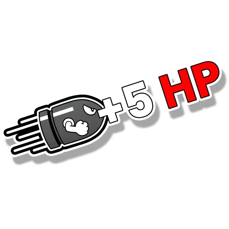 Car Stickers Creative Plus Horsepower Body Stickers + 100HP Full of Blood Scratches Decorative Stickers