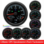 HD Customized 85mm 3 in 1 Gauge | GPS Speedometer, Fuel Gauge, Tachometer with Ante additional angle