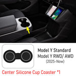 Center Console Organizer for Tesla Model Y Standard RWD 2026 Accessories Trunk Side Storage Box Cup Holder Brake Gas Pedal Cover