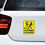 Angry Housewife Car Sticker | Waterproof Vinyl Decal for Cars and Trucks lifestyle view