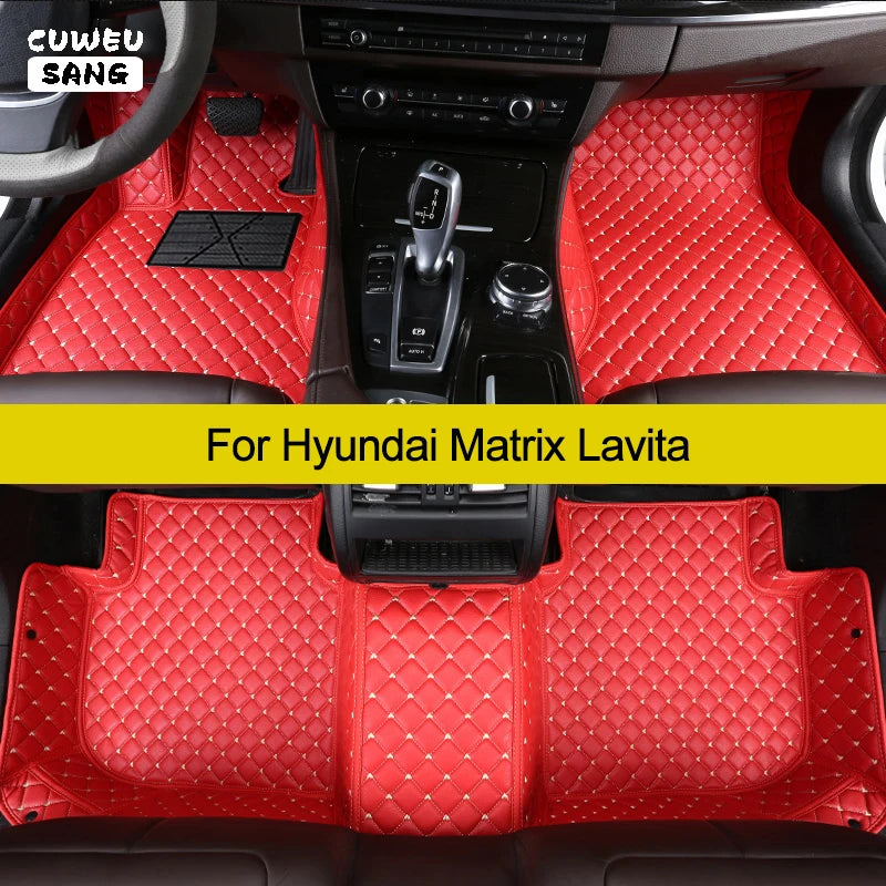 CUWEUSANG Custom Car Floor Mats For Hyundai Matrix Lavita 2000-2010 Auto Carpets Foot Coche Accessorie