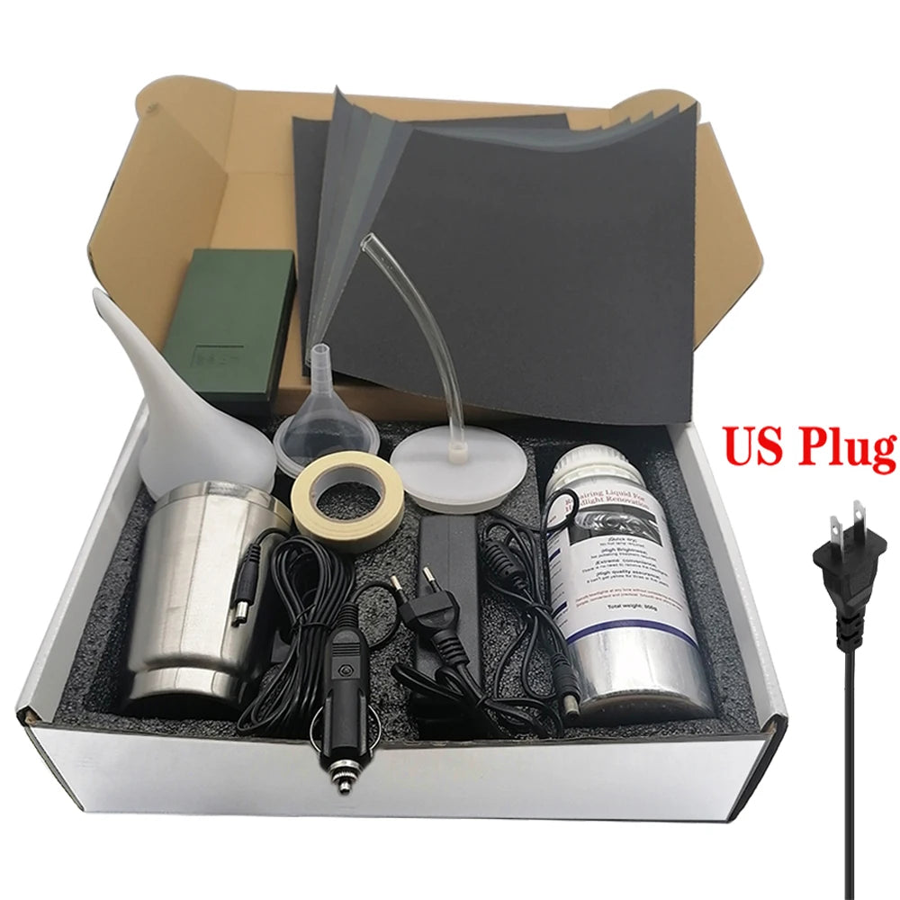 Headlight Polishing Kit Polish Car Headlights 800ML Liquid Polymer Faros Car Headlight Restoration Polish Car Headlamp Polish