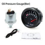 12V Car Gauge 52mm Water Temp Oil Temp Voltmeter Oil Press BAR PSI Vacuum Boost Gauge close-up view