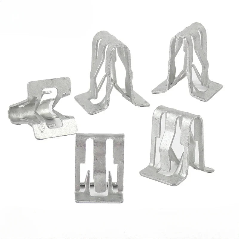 10-50PCS Metal Retainer Clip Car Center Console Metal Fixing Clips DVD Base Interior Buckle U Iron Clamps Instrument Panel Clip
