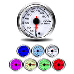 52mm 7-Color Car Gauge Set | Tachometer, Boost, Temp, Oil, Volt & Air-Fuel close-up view