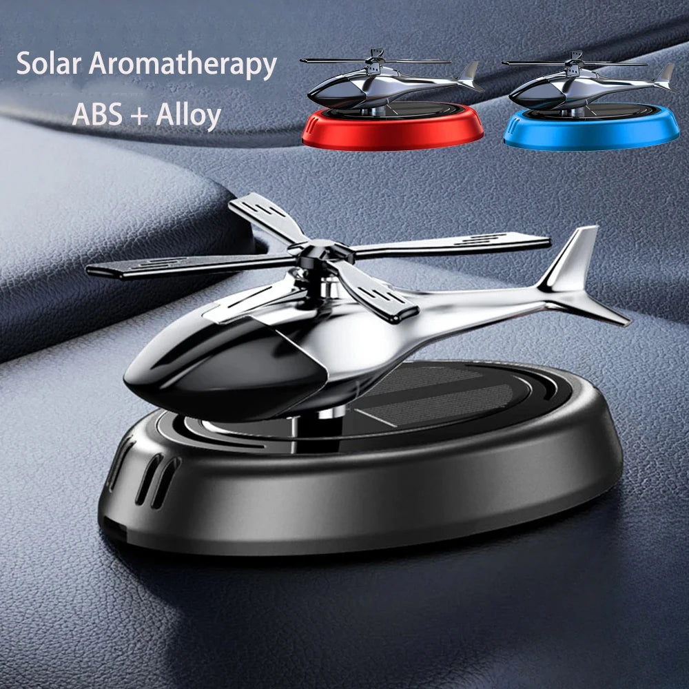 Solar Powered Rotation Helicopter Car Air Freshener | Solar Aromatherapy Diffuser wit lifestyle view