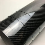 Ultra Glossy Carbon Fiber Vinyl Wrap | Bubble Free Car Sticker Film close-up view