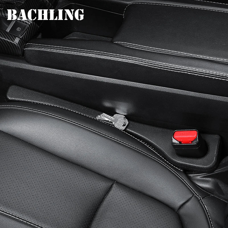 Universal Car Seat Gap Filler Strip With Hole close-up view