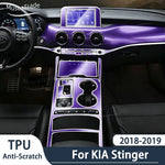 For KIA STINGER 2018 2019 TPU Transparent Protect Film Interior Sticker Center Console Navigator Gea