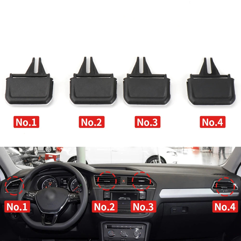 Auto Interior Parts Accessories For Volkswagen Tiguan 2017-2021 Car Front Air Conditioning AC Vent Grille Clip Slider Repair Kit