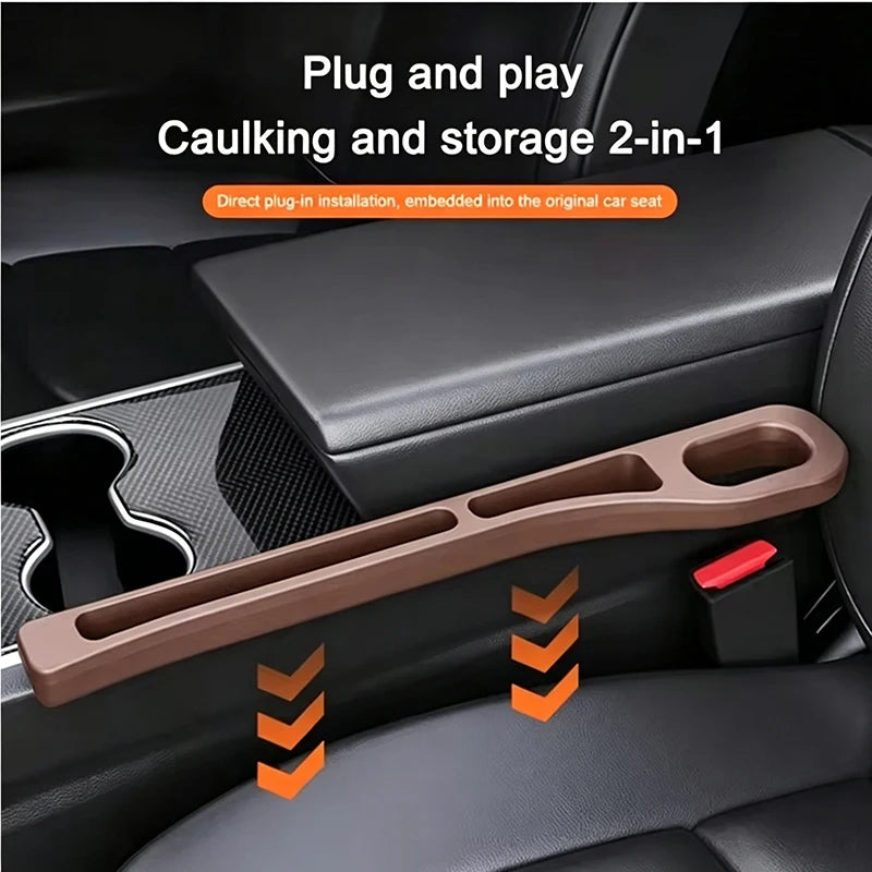 2Pcs Car Seat Gap Filler With Key & Phone Holder, Durable EVA Multi-Slot Auto Interior Storage Organizer Accessories