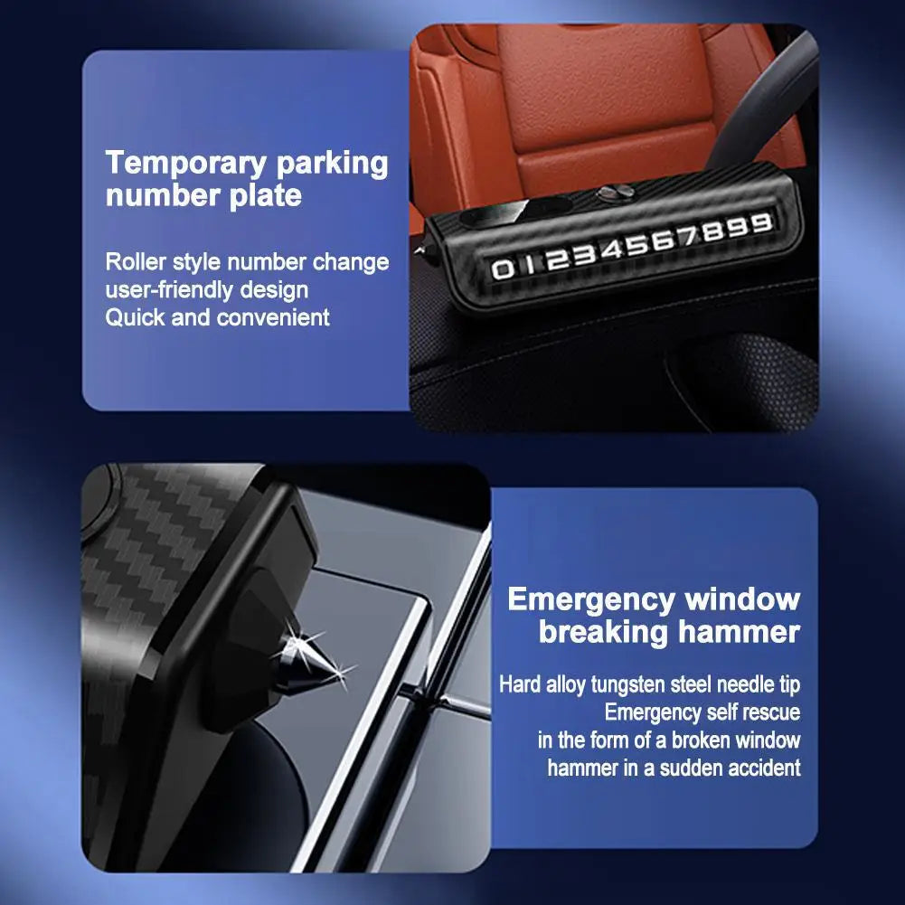 Multi-functional Car Phone Number Plate Decoration Vehicle Number Plate Temporary Parking Number Plate Car Accessories