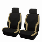 AUTO PLUS Sports Universal Polyester Car Seat Cover Set Fit Most Car Plain Fabric Bico close-up view