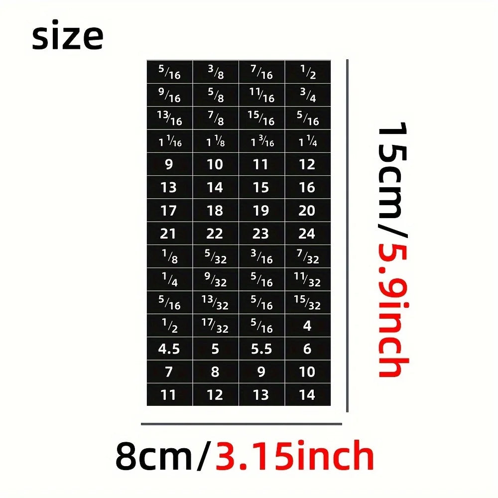 60pcs Mechanical Drive Socket Label Stickers Quick and Easy Reminder Sticker Toolbox lifestyle view
