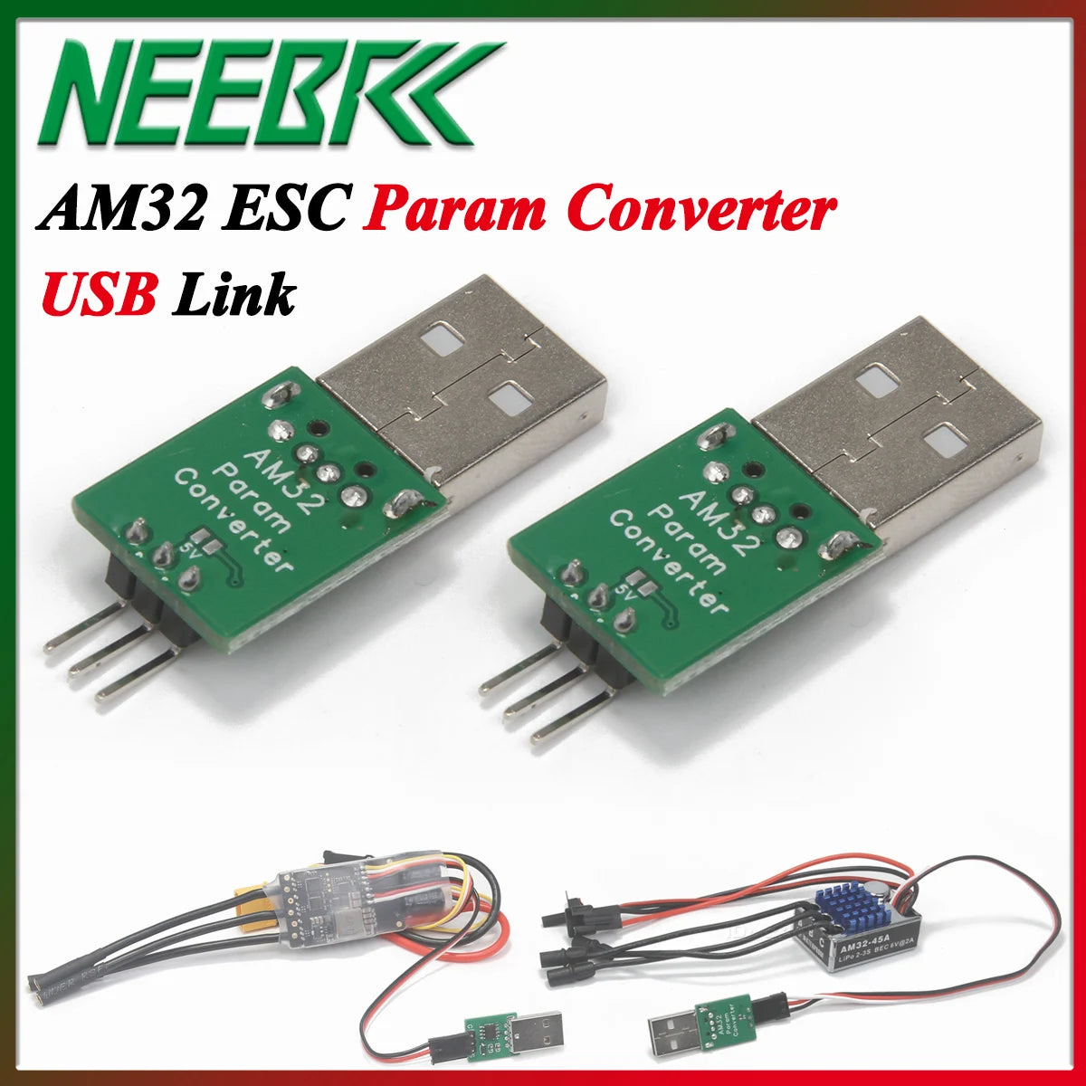 AM32 ESC Parameter Adjuster Brushless Speed Controller USB for MN82 MN99S MN168 MN78 Model Car Off Road Climbing Crawler Part