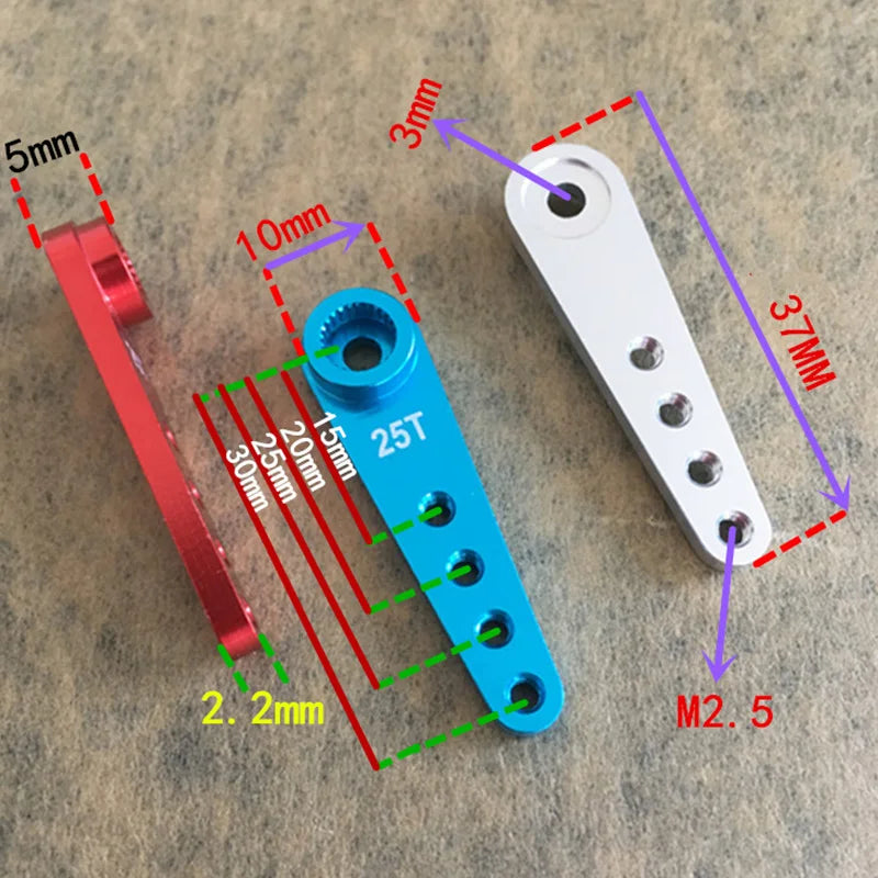 37mm 23T 24T 25T Metal Servo Arm Extension Servo Horn For 1/10 RC Crawler Car Boat Fu alternate view
