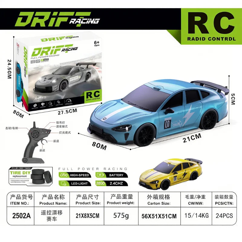2026 New, Limited Edition Rc Drift GT3 RS 911 mi SU7 1:24 Drift Racing Car, Kids Gift alternate view