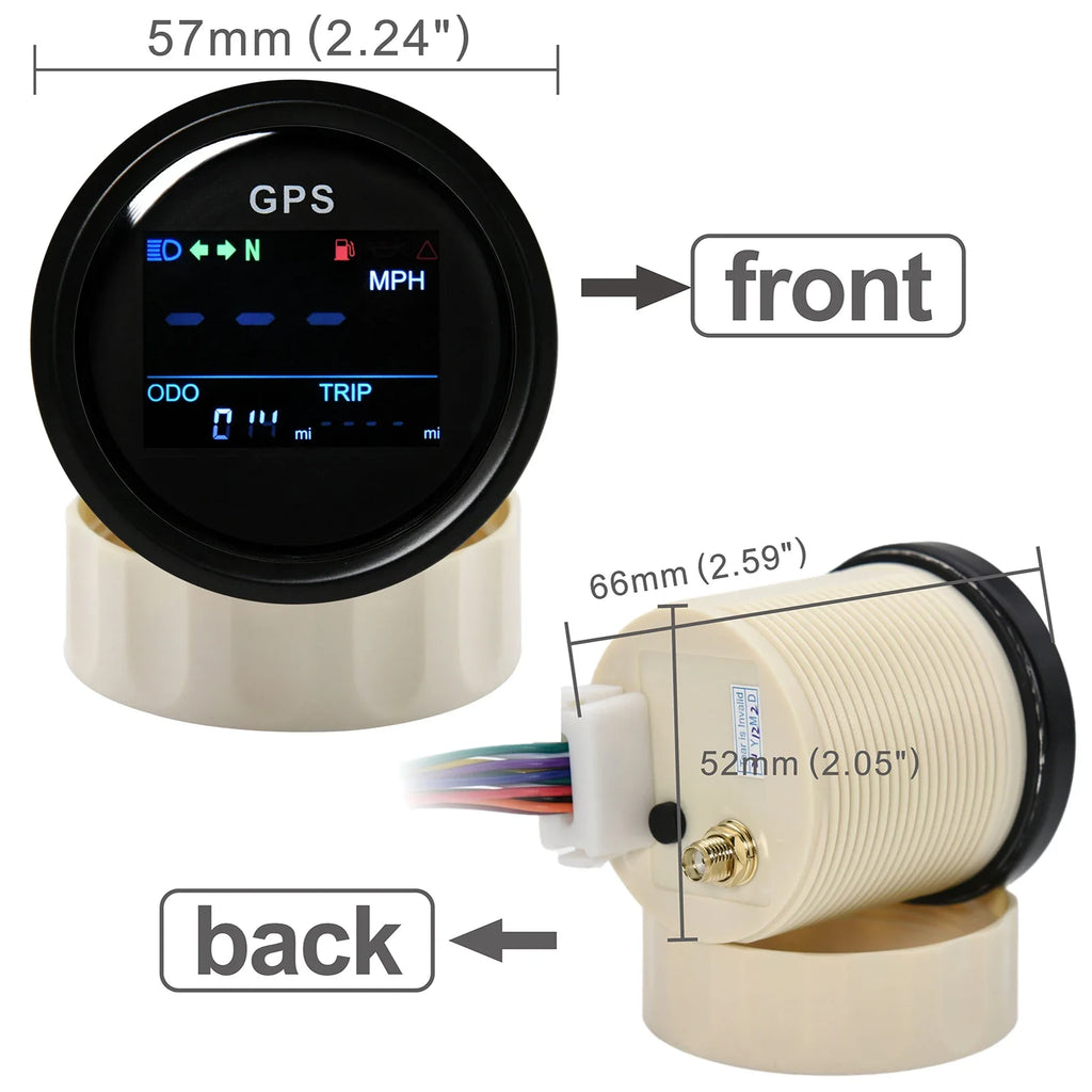 Digital Mini 52mm GPS Speedometer Gauge+GPS Antenna Speed Sensor Motorcycle Boat Odometer Meter ATV UTV Marine 12V/24V Custom