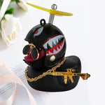 Motor Accessories Yellow Duck with Helmet for Bike Without Lights Auto Car Accessorie lifestyle view
