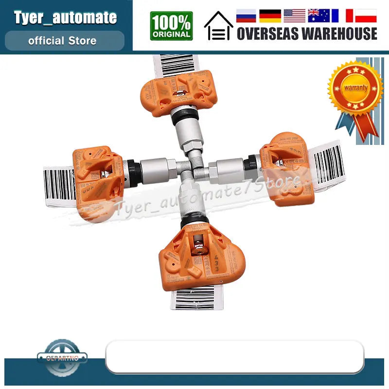 4PCS 5Q0907275F Tire Pressure Monitoring System Sensor | For Audi, Skoda, Porsche, VW