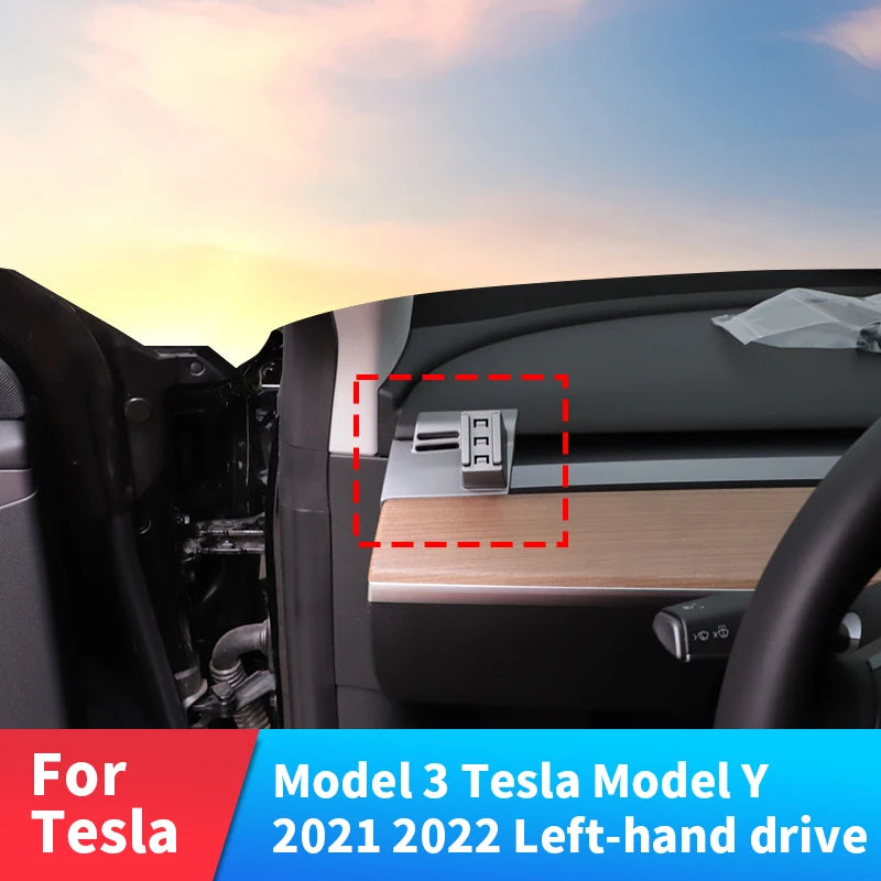 Car Phone Holder Special Fixed Bracket Base For Tesla MODEL 3 MODEL Y 2021 2022 Wireless Charging Stand Interior Accessorie