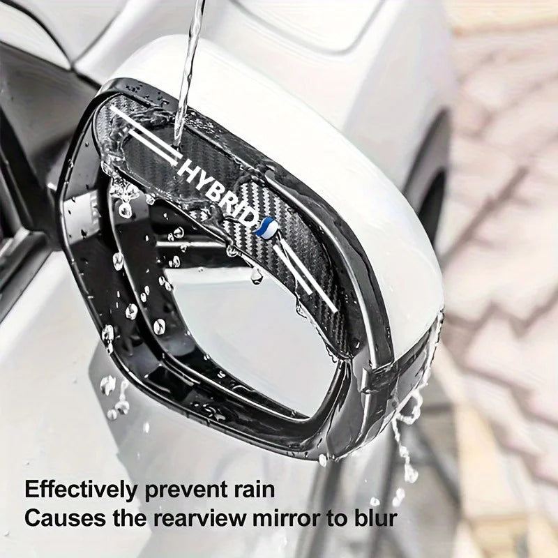 2 pieces for "HYBRID" car rearview mirror raincoat - water blocking sun visor, suitable for Toyota Pulis
