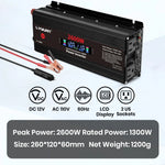 1500W/2000W/2600W DC12V to AC110V Portable Car Power Inverter Charger Converter Adapter US Socket Auto Accessories