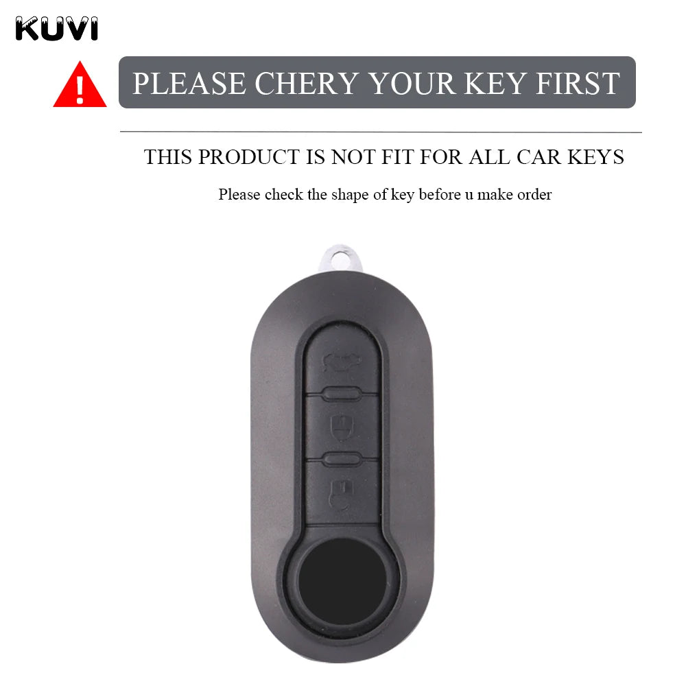 New TPU Car Flip Key Case Cover Shell For FIAT 500 Ducato Punto Panda Lancia Musa For alternate view
