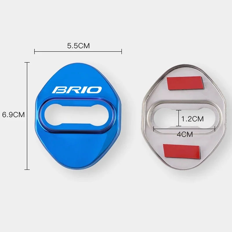 4PCS Stainless Steel Car Door Lock Cover Anti Rust Protective Buckle Sticker Decals For detail view