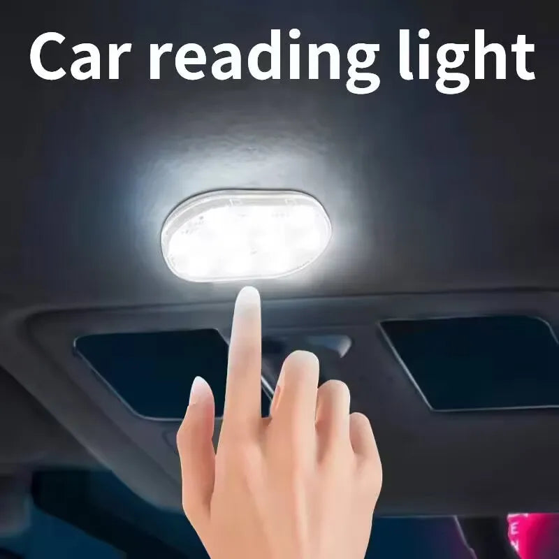 USB Charging LED Touch Light Mini Wireless Car Interior Lighting Auto Roof Ceiling Reading Lamp for