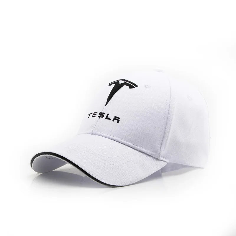 Tesla Emblem Baseball Cap | Outdoor Sports Hat for Tesla Enthusiasts lifestyle view