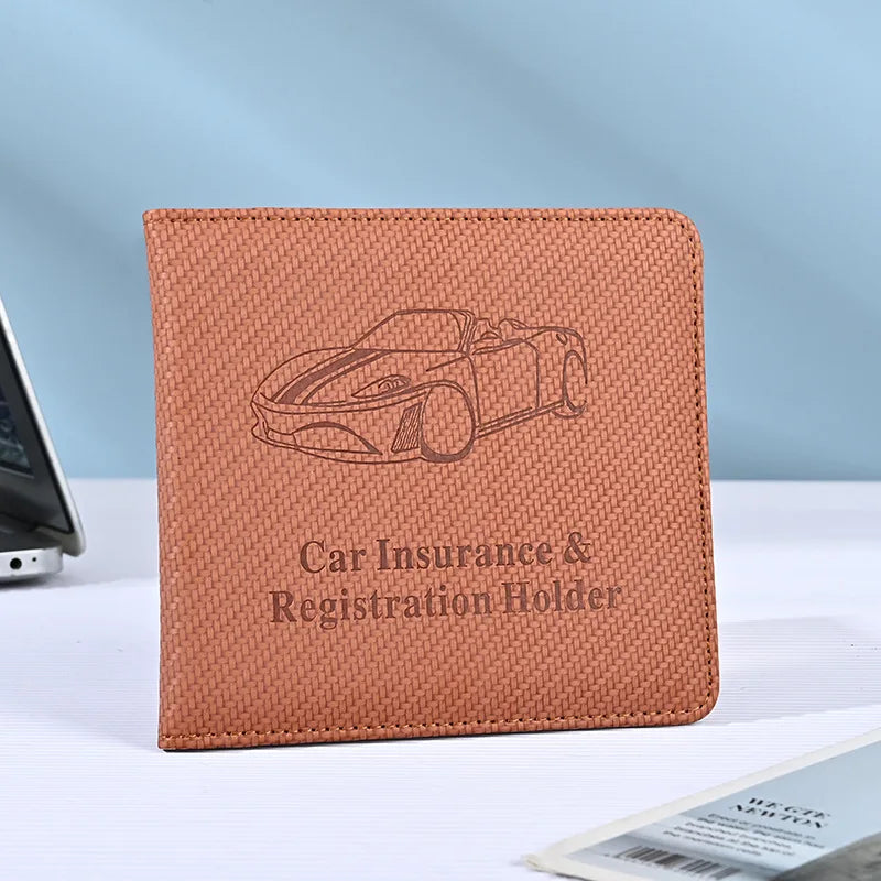 PU Car Registration and Insurance Card Holder alternate view