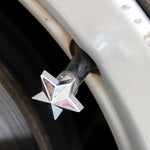 Pentagram Tire Valve Stem Caps 4-Pack | Universal Dust Covers for Schrader Valves additional angle