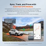 70mai S410 Rearview Dash Cam | 9.35-Inch Touch Screen Dual 2K+1080P Car DVR close-up view