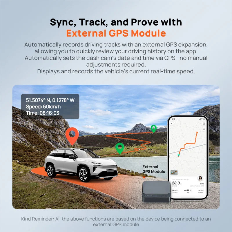 70mai S410 Rearview Dash Cam | 9.35-Inch Touch Screen Dual 2K+1080P Car DVR close-up view