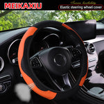 Women's PU Leather Breathable Steering Wheel Cover Car Accessory Suitable for 14.5-15 alternate view
