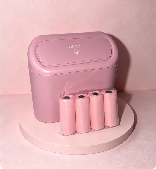 Car Trash Can, Mini Leakproof Trash Can for Car Desk, Thickened Garbage Bags Included, P detail view