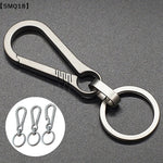 Titanium Buckles EDC Outdoor Tool Titanium Alloy Keychain Tiranium Buckle Key Ring Car close-up view