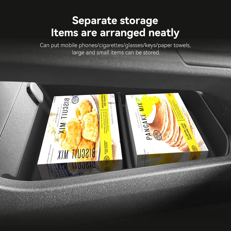 For Toyota BZ4X 2026 RHD Upgraded Center Console Lower Storage Box & Anti-Slip TPE Organ detail view